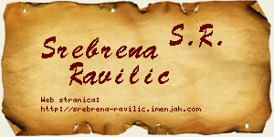 Srebrena Ravilić vizit kartica